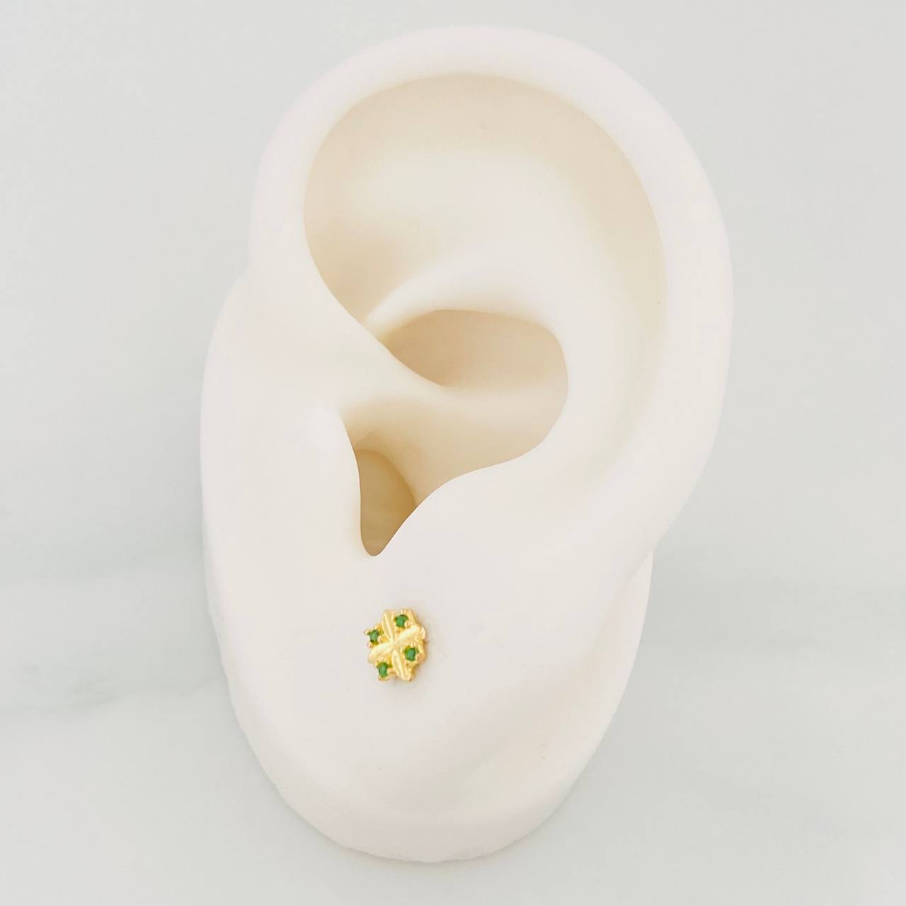 Snowflake Stud Earrings 0.7g / in / 5.4mm Yellow Gold 18K
