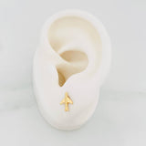 Airplane Stud Earrings 0.5g / in / 7mm Yellow Gold 18K