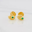 Coffee Bean Stud Earrings 0.55g / in / 4.3mm Yellow Gold 18K
