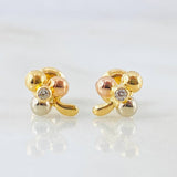 Topos Flor Trio 0.85gr / Tres Oros 18K *