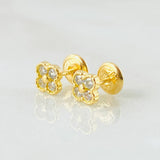 Topos Flor Trebol 1.15gr / Oro Amarillo 18K