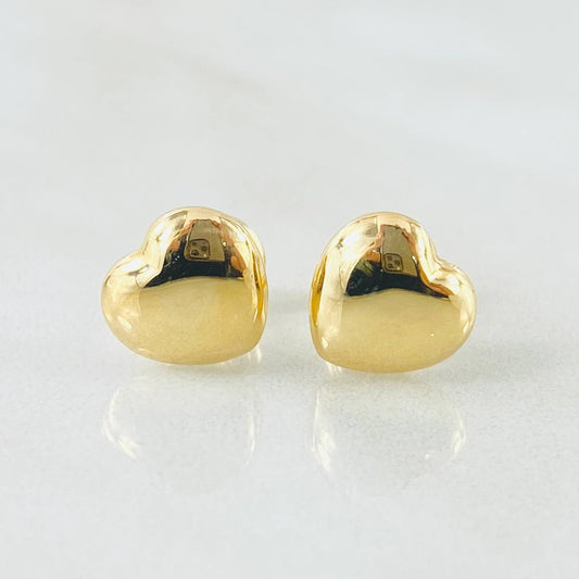 Stud Earrings Heart 0.9gr / 18K Gold