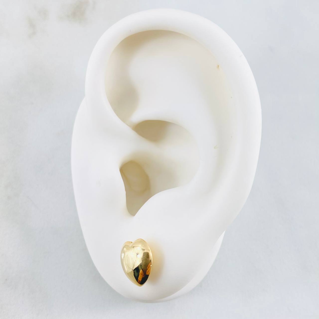 Stud Earrings Heart 0.9gr / 18K Gold