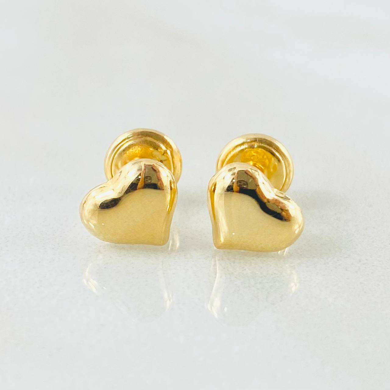 Stud Earrings Heart 0.65gr / 18K Gold