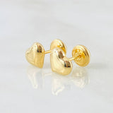 Stud Earrings Heart 0.65gr / 18K Gold