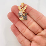 Pendant Saint Michael Archangel 4.15g / 1 1/4 in Three Golds 18K
