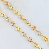 Cadena GC 6.8gr / 17 3/4 in / Tres Oros 18K