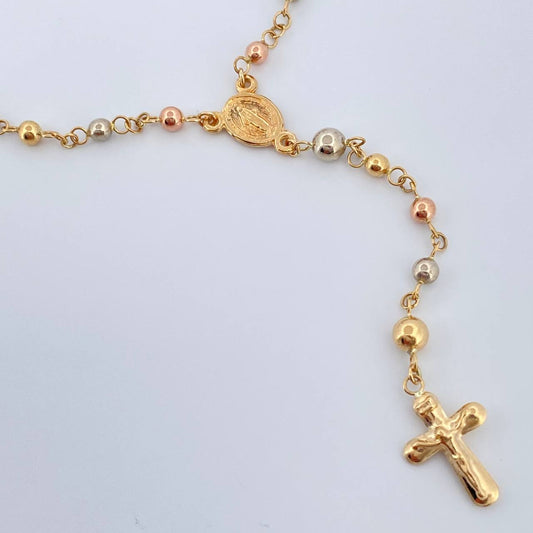 Rosario Virgen Milagrosa 6.4gr / 23 1/2 in / Tres Oros 18K &