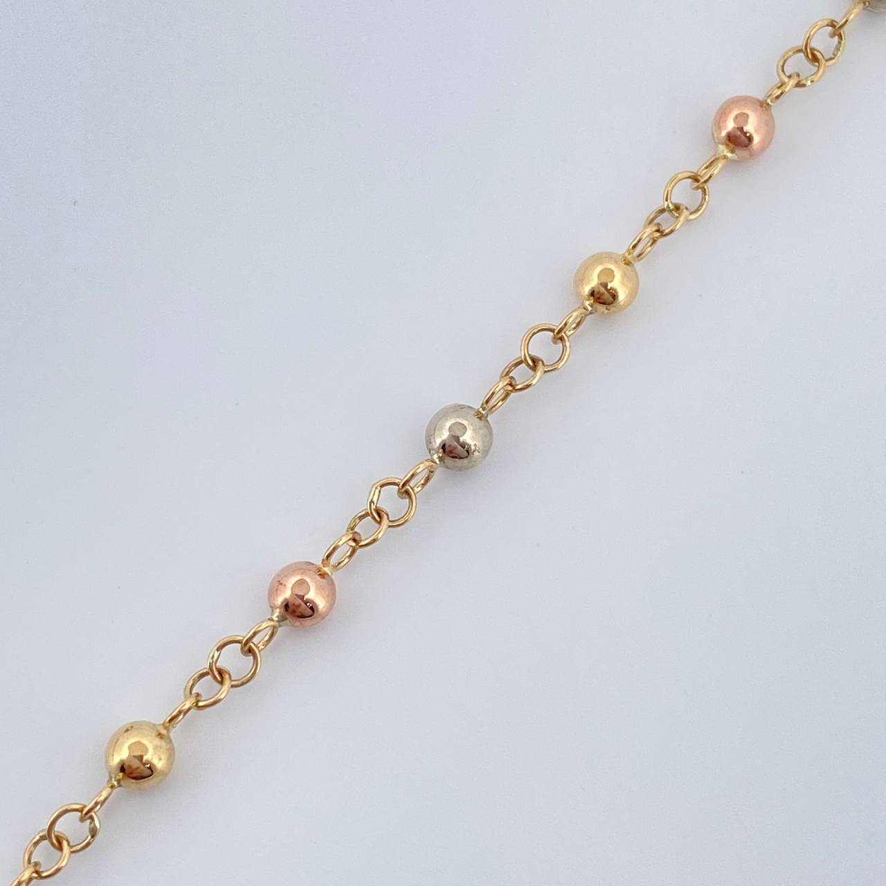 Rosario Virgen Milagrosa 6.4gr / 23 1/2 in / Tres Oros 18K &