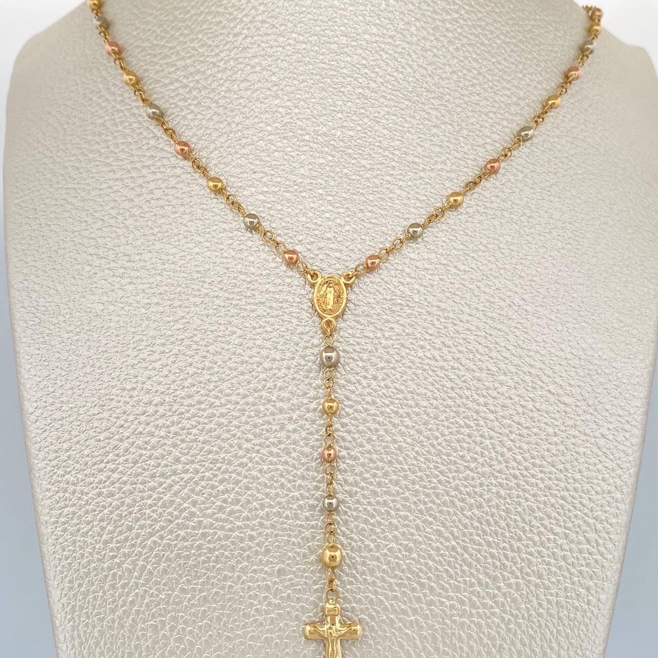 Rosario Virgen Milagrosa 6.4gr / 23 1/2 in / Tres Oros 18K &