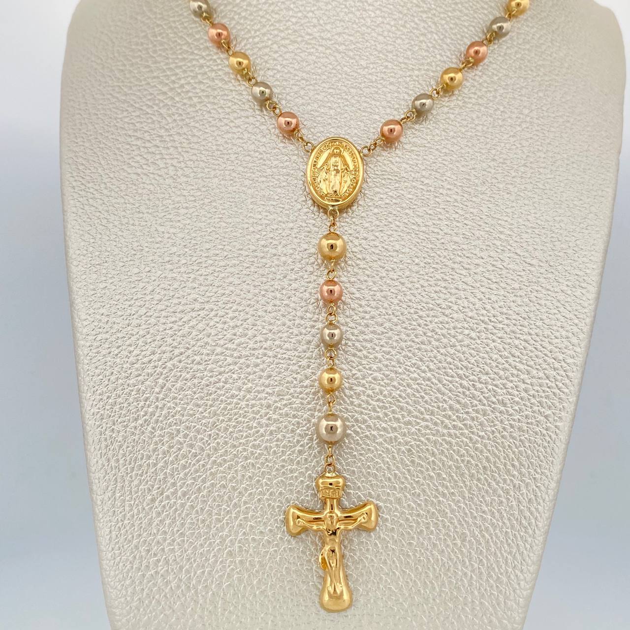 Rosario Virgen Milagrosa 12.6gr / 23 1/2 in / Tres Oros 18K &