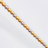 Plain Military Choker Chain 2.8gr / 17 3/4 in / 3mm Three-tone +3 18K ©