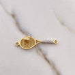 Charm Racket 2.2gr / 3.5cm / White Zircons 18K Yellow Gold $