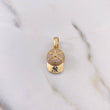 Pendant NY Cap 3.3gr / 2.6cm / White Zirconia Two Golds Black Yellow 18K $