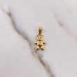 Pendant Bear 1.1gr / 2cm / Blue Zircons 18K Yellow Gold $