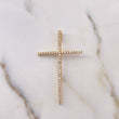 Pendant Cross 3.3gr / 5cm / White Zirconia 18K Yellow Gold $