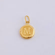 Dije Letra M 0.45 g / 3/4 in Oro Amarillo 18K
