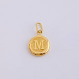 Dije Letra M 0.45 g / 3/4 in Oro Amarillo 18K