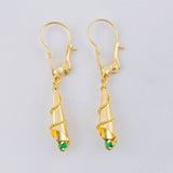 Candongas Lagrima Gota 1.15g / 1 1/4 in Oro Amarillo 18K