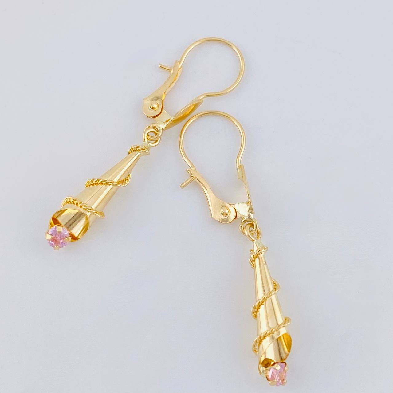 Candongas Lagrima 1.2 g / 1 1/4 in Oro Amarillo 18K