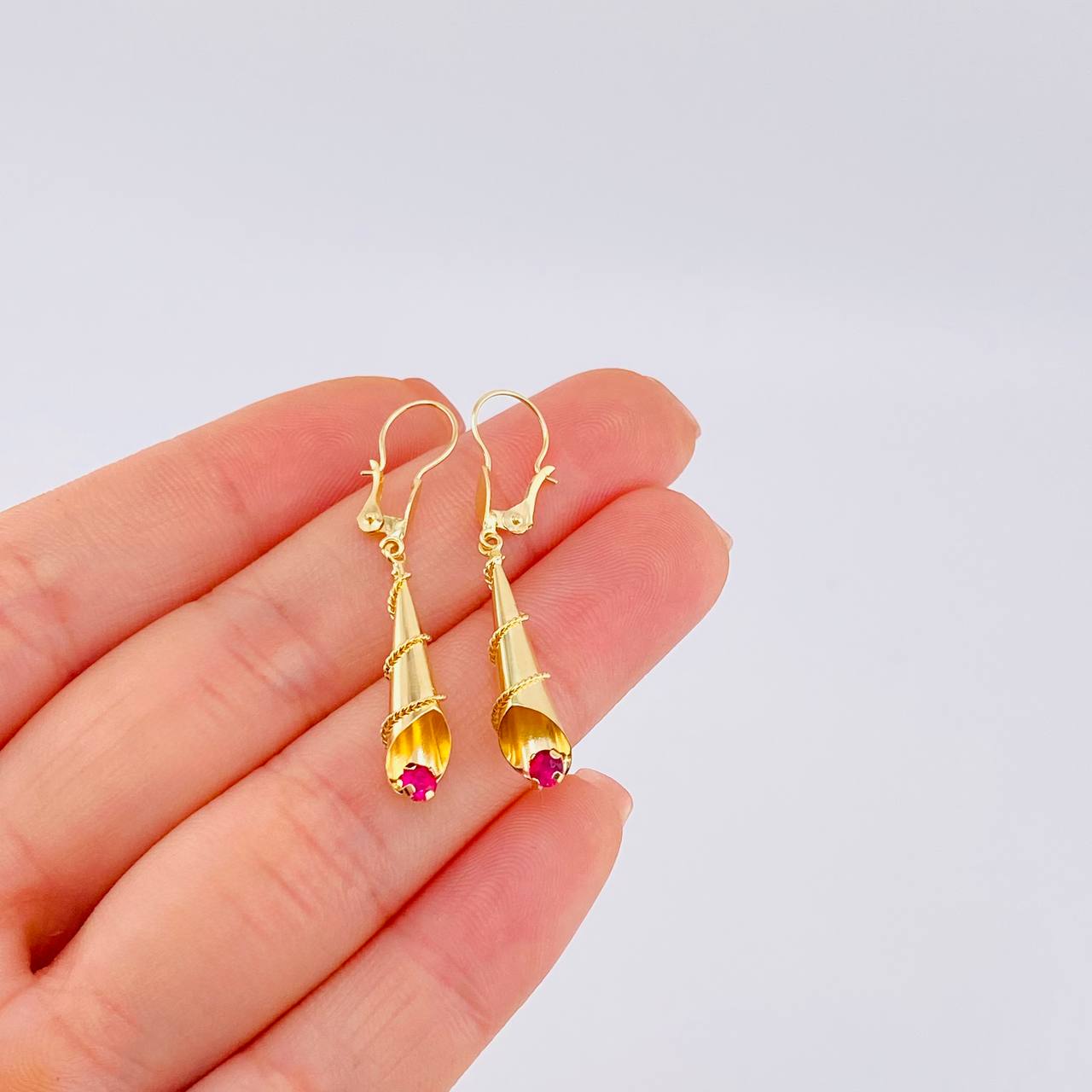 Hoop Earrings Lagrima 1.7 g / 1 1/2 in 18K Yellow Gold