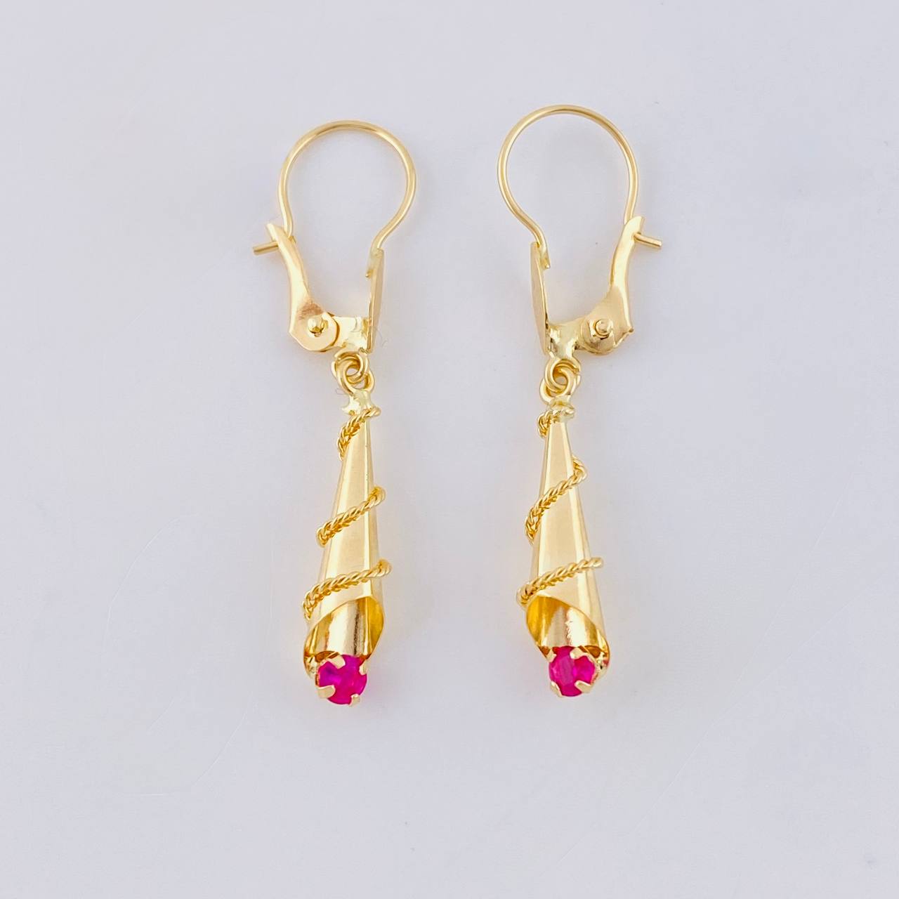 Candongas Lagrima Gota 1.15g / 1 1/4 in Oro Amarillo 18K