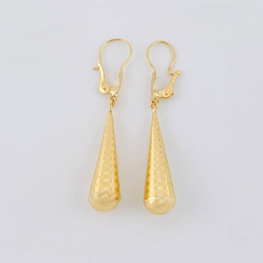 Candongas Lagrima 1.05 g / 4 cm Oro Amarillo 18K
