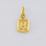 Pendant Letter R 0.4g / 1/2 in Yellow Gold 18K