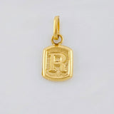 Pendant Letter R 0.35g / 1/2 in Yellow Gold 18K