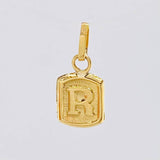 Dije Letra R 0.3g / 1/2 in Oro Amarillo 18K