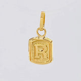 Pendant Letter R 0.35g / 1/2 in Yellow Gold 18K