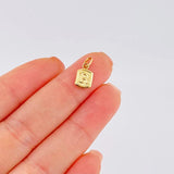 Pendant Letter R 0.35g / 1/2 in Yellow Gold 18K