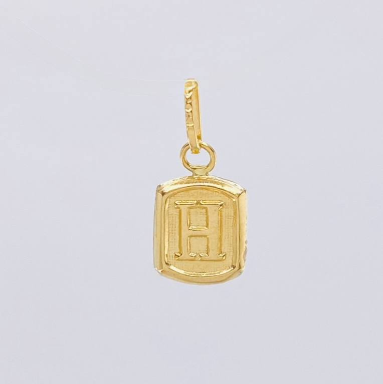 Pendant Letter H 0.3 g / 1/2 in Yellow Gold 18K