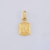 Dije Letra X 0.3 g / 1/2 in Oro Amarillo 18K