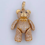 Articulated Bear Pendant Bow Tie 8.35gr / 3.4cm / 1.3in 18K Gold $