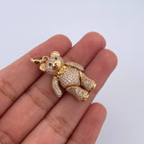 Articulated Bear Pendant Bow Tie 8.35gr / 3.4cm / 1.3in 18K Gold $