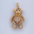 Articulated Bear Pendant Bow Tie 4.05gr / 2.5cm / 1.0in 18K Gold $