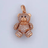 Articulated Bear Pendant 4.4gr / 2.5cm / 1.0in / 18K Gold $