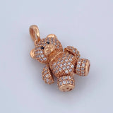 Articulated Bear Pendant 4.4gr / 2.5cm / 1.0in / 18K Gold $