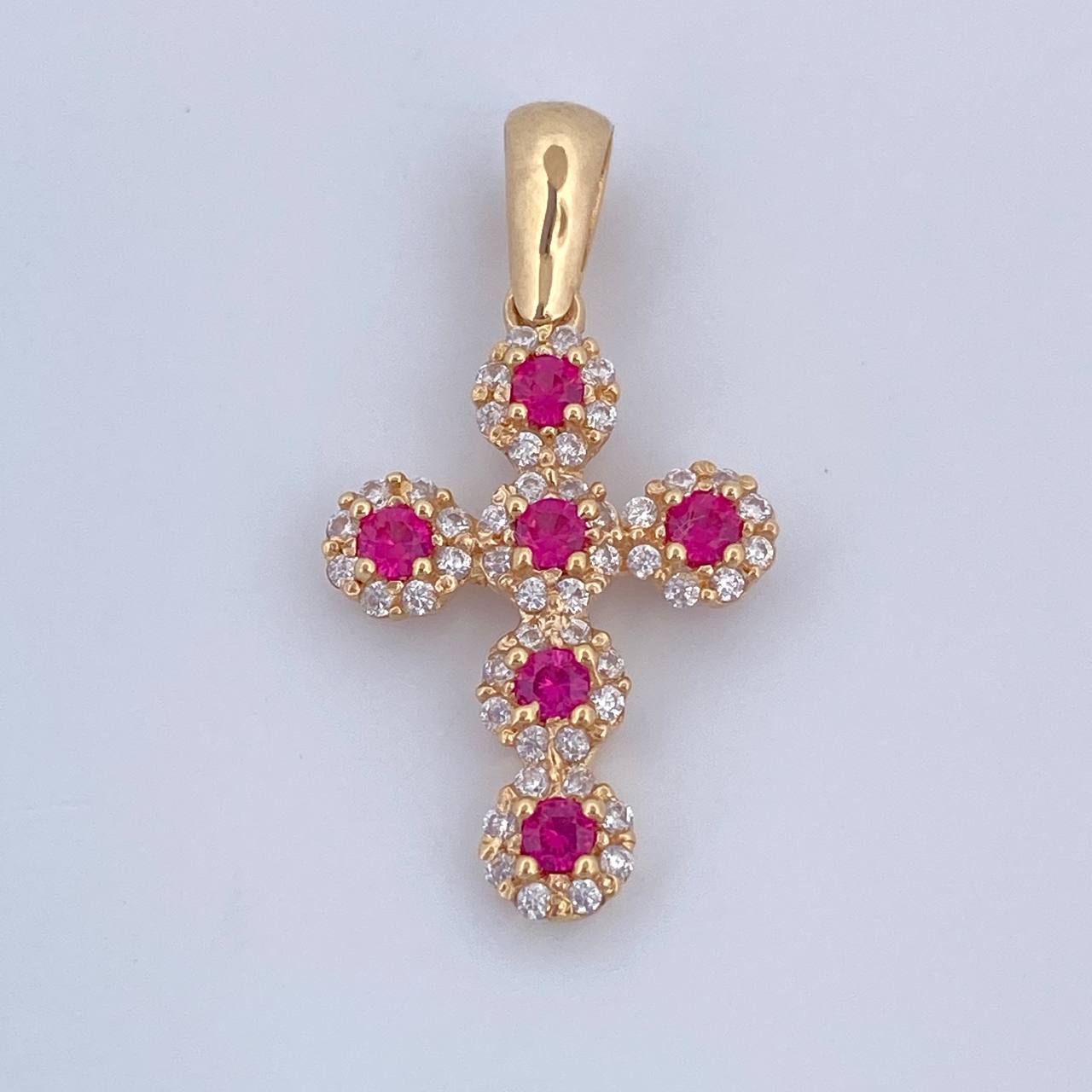 Dense Cross Pendant 1.6gr / 2.4cm (0.9in) / 18K Gold $