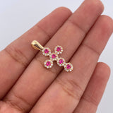 Dense Cross Pendant 1.6gr / 2.4cm (0.9in) / 18K Gold $