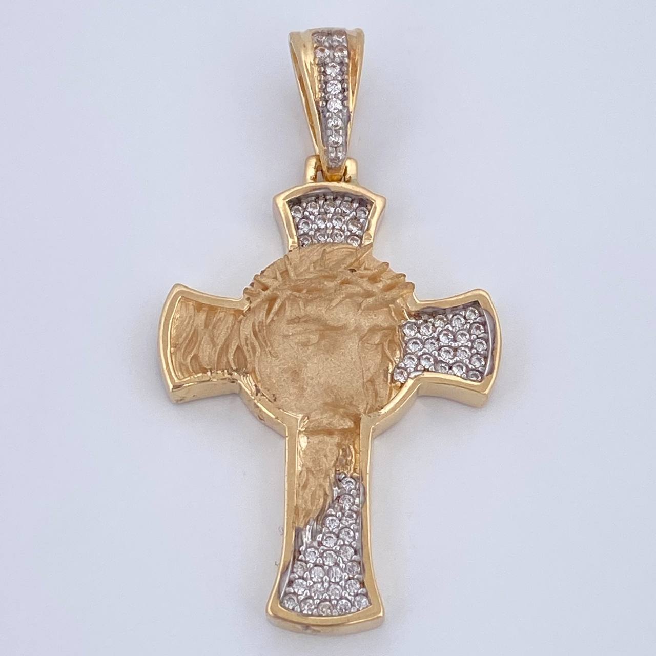 Pendant Christ Face Cross 6.8gr / 4.4cm / 18K Gold $