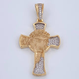 Pendant Christ Face Cross 6.8gr / 4.4cm / 18K Gold $