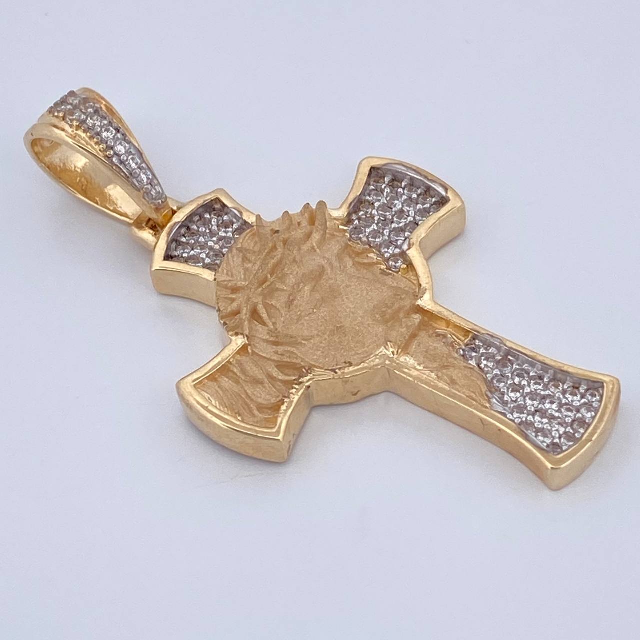Pendant Christ Face Cross 6.8gr / 4.4cm / 18K Gold $