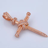 Dije Cruz Clavo Penitencia 3.45gr / 4cm / Oro 18K $