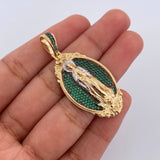 Virgin of Guadalupe Pendant 9.45gr / 4.5cm / 1.8in / 18K Gold $