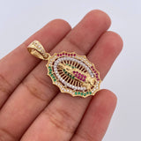 Virgin Guadalupe Pendant 4.25gr / 3.5cm / 18K Gold $
