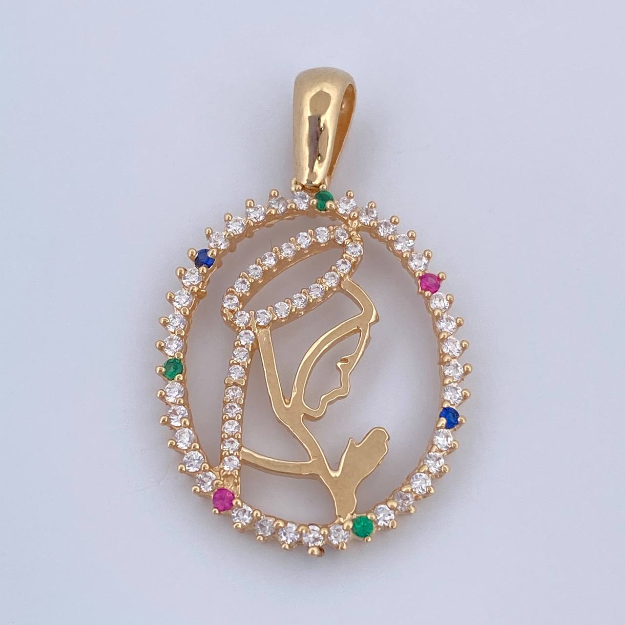 Pendant Virgin Mary 2.85gr / 3.1cm / 18K Gold $