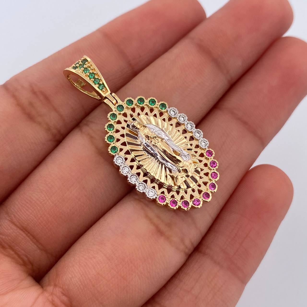 Virgin of Guadalupe Pendant 4.35gr / 3.4cm / 18K Gold $