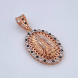 Virgin Guadalupe Pendant 4.3gr / 3.4cm / 1.3in 18K Gold $